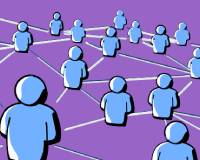 Graphic to show people networking