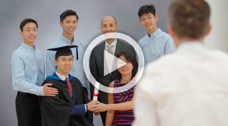 image of student graduating