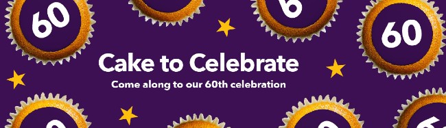 Cake to celebrate - come along to our 60th celebration