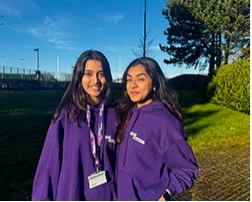 Manasa and Navya, student reps