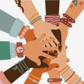 An image of cartoon hands on top of each other