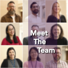 Images of headshots of 9 members of the Digital Learning Team
