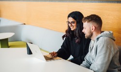Students on a laptop